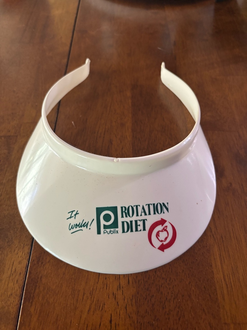 Vintage Publix Supermarket Rotation Diet Plastic Sun Visor
